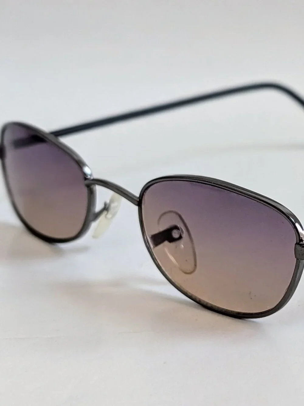 NWT Vintage 90's Rectangle Metal Combo Sport Sunglasses (D. Gunmetal)